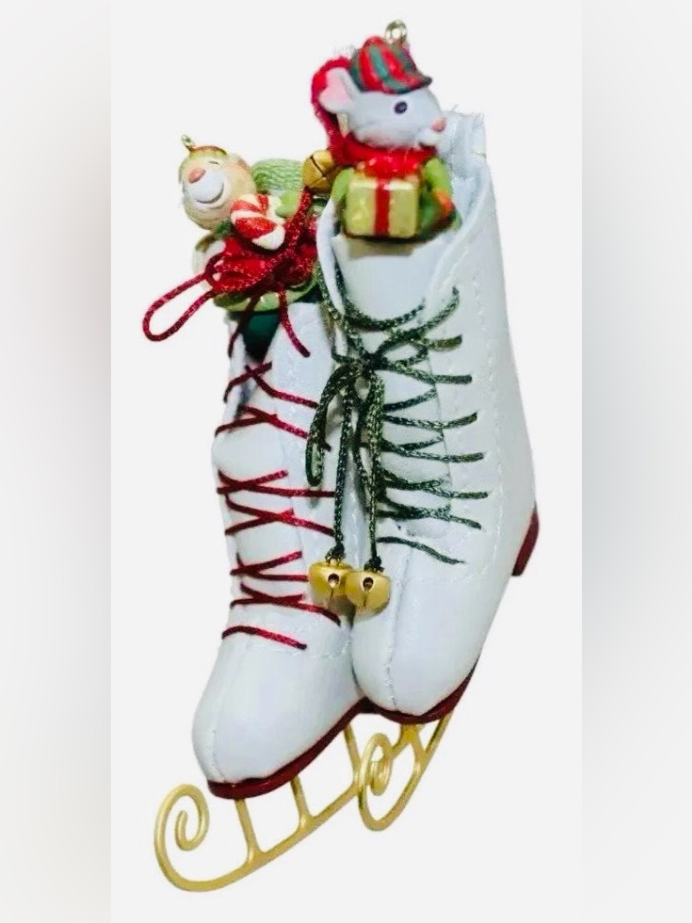 2003 KEEPSAKE the Label White Ice Skate Skating to in from Mouse